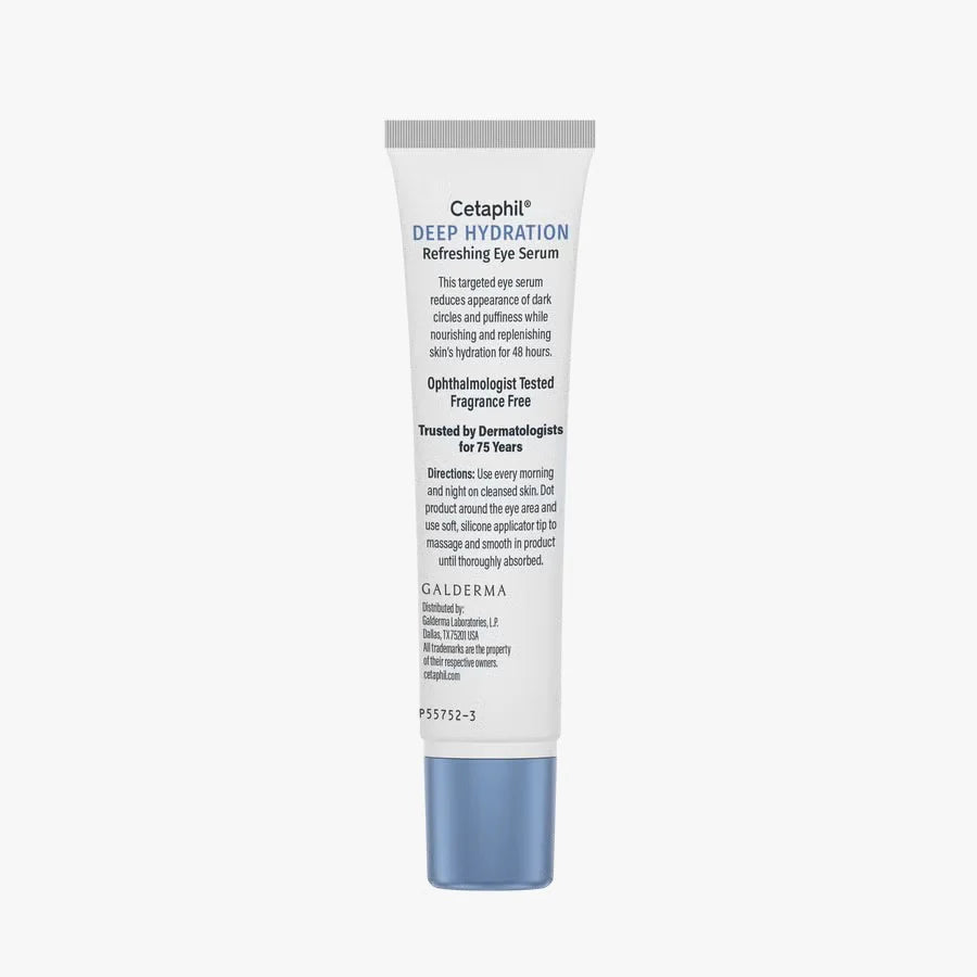 Cetaphil Deep Hydration Refreshing Eye Serum tube on a white background