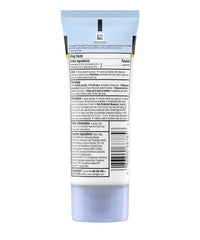 Back label of a skincare product on a white background