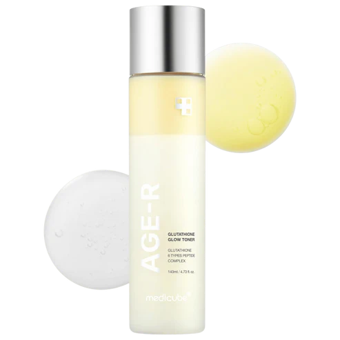 L'Acier Glutathione Glow Toner bottle with applicator on a white background