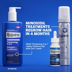 Men’s Rogaine Extra Strength 5% Minoxidil Topical Solution – Hair Regrowth Treatment (Unscented, 60mL)