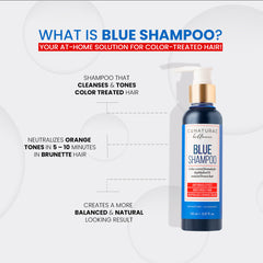 CoNatural Brilliance Blue Shampoo For Natural Brown Hair 150ml