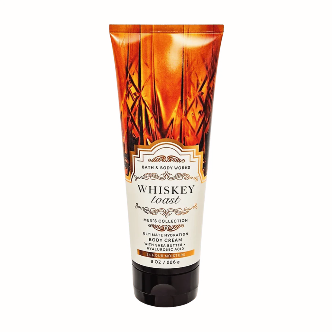Tube of Bath & Body Works Whiskey Toast body wash on a white background