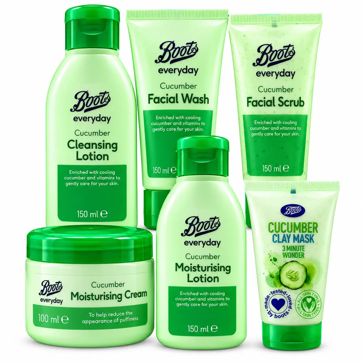 Boots Everyday Cucumber Skincare Bundle 6 Pieces
