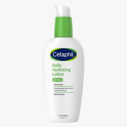 Cetaphil Daily Hydrating Lotion bottle on a white background
