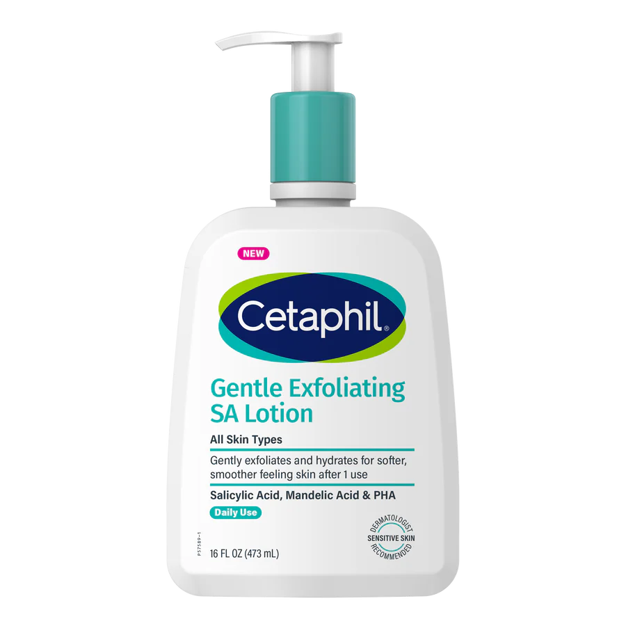 Cetaphil Gentle Exfoliating SA Lotion bottle on a white background