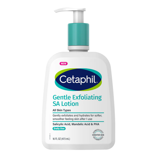 Cetaphil Gentle Exfoliating SA Lotion bottle on a white background