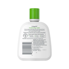 Cetaphil moisturizing lotion bottle with green cap on a white background