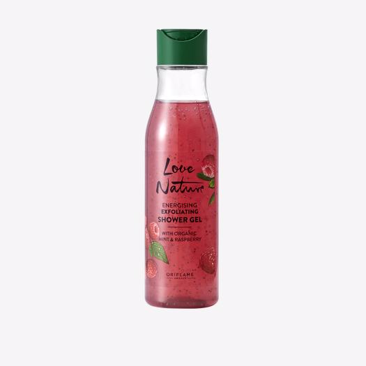Oriflame Love Nature Energising Exfoliating Shower Gel with Organic Mint & Raspberry 250ml