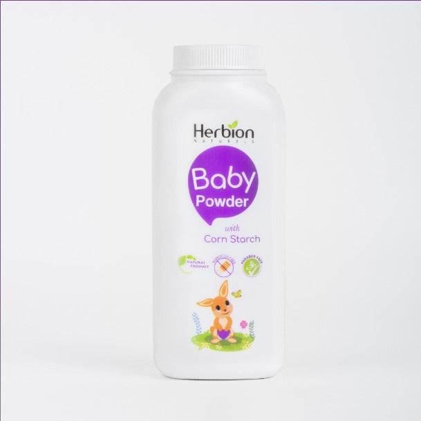 Herbion Baby Powder container on a white background