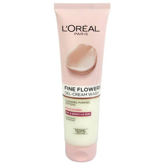 Loreal Fine Flowers Gel Cream Face Wash for Sensitive Skin 150ml