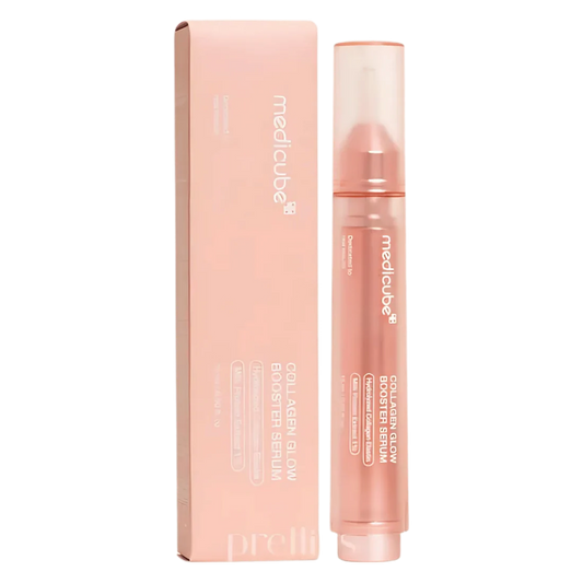 Medicube Collagen Glow Booster Serum with packaging on a white background