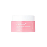 Pink packaging of Medicube cream on a white background