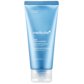 Blue tube of Medicube Zero Foam Cleanser on a white background