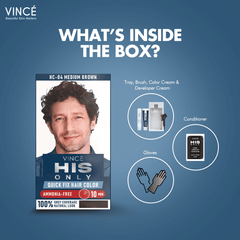 Medium Brown Men Hair Color - His Only (HC-04)