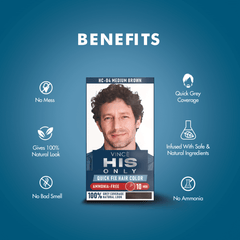 Medium Brown Men Hair Color - His Only (HC-04)