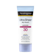 Neutrogena Ultra Sheer dry-touch sunscreen tube on a white background