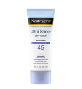 Neutrogena Ultra Sheer dry-touch sunscreen tube on a white background