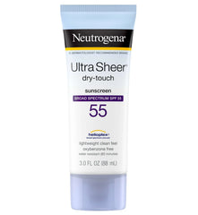 Neutrogena Ultra Sheer dry-touch sunscreen tube on a white background