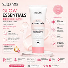 Oriflame Glow Essentials Face Cream with Vitamins E & B3 SPF 10 50 ml
