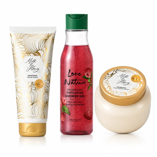 Oriflame Milk And Honey Gold Pampering Body Care Bundle Deal