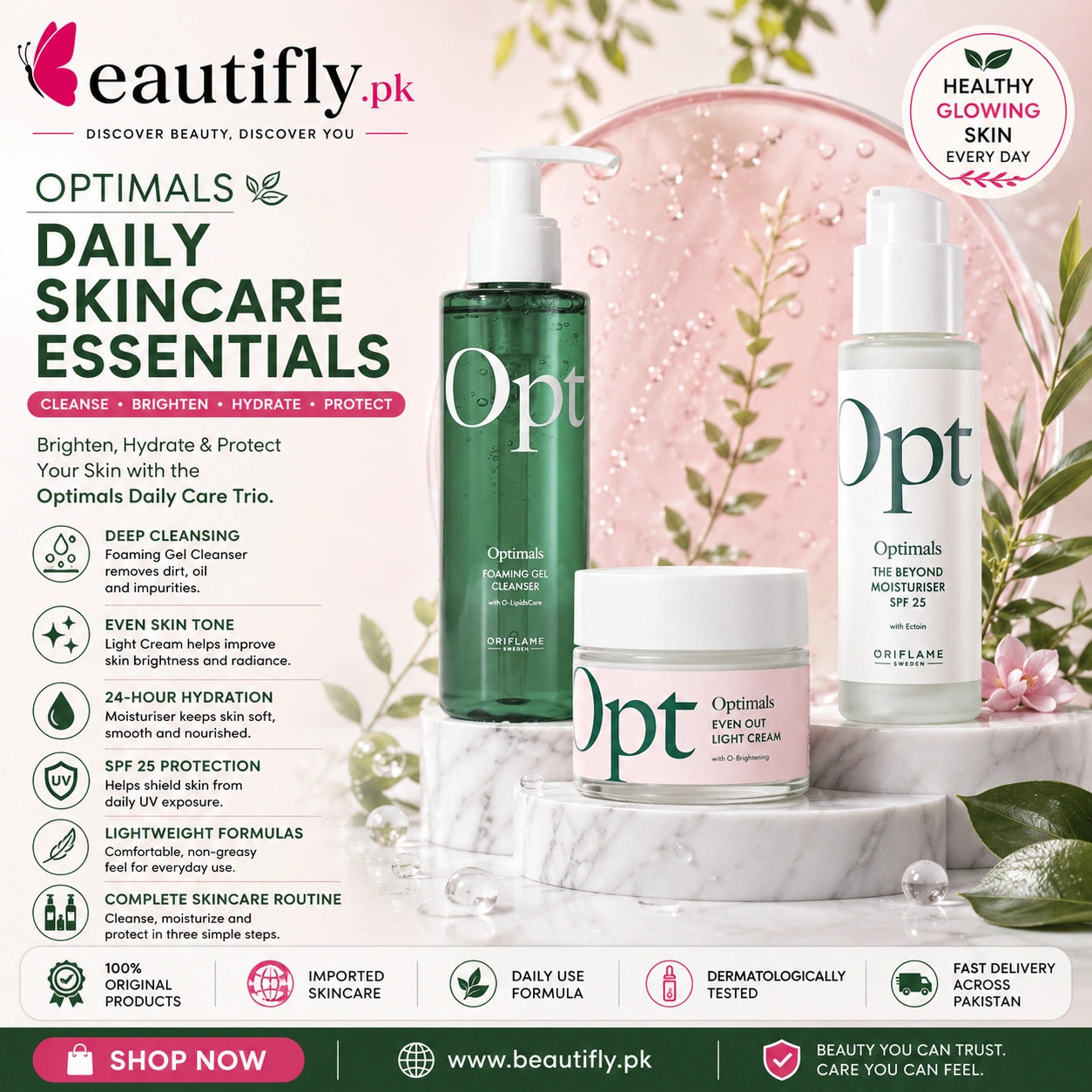 Oriflame Optimals Daily Skincare Essentials Bundle