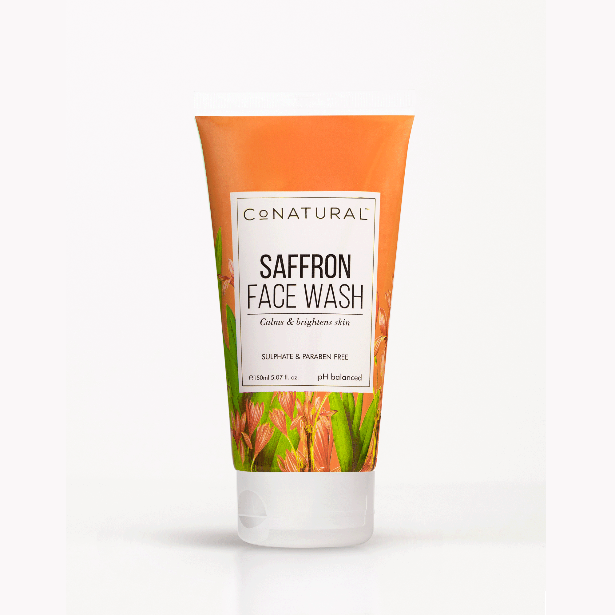 CoNatural Saffron Face Wash for calms & brighten skin 150 ML