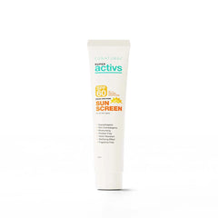 Super Actives sunscreen tube on a white background