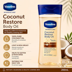 Vaseline Intensive Care Coconut Restore Body Oil 200ml
