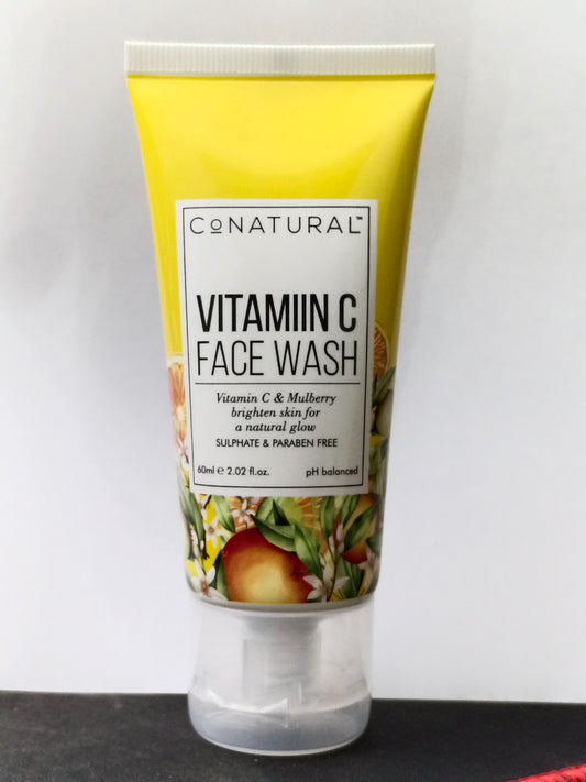 Tube of Conatural Vitamin C Face Wash on a white background
