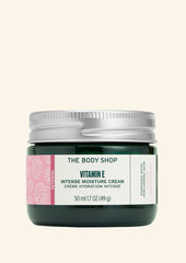 The Body Shop Vitamin E Intense Moisture Cream jar on a white background