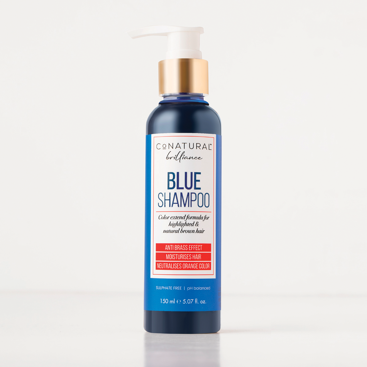 CoNatural Brilliance Blue Shampoo For Natural Brown Hair 150ml