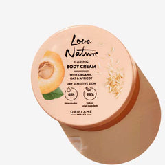 Oriflame Love Nature Caring Body Cream with Organic Oat and Apricot 200 ML