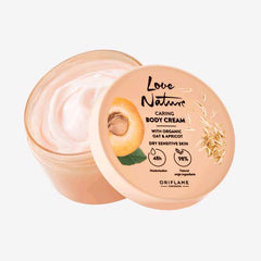 Oriflame Love Nature Caring Body Cream with Organic Oat and Apricot 200 ML