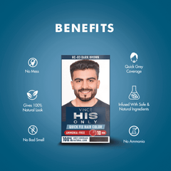 Dark Brown Men Hair Color - His Only (HC-03)
