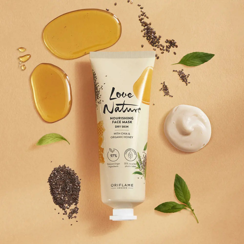 Oriflame Love Nature Nourishing Face Mask with chia & organic honey