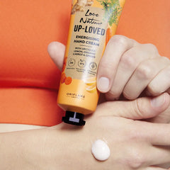 Oriflame Love Nature Up Loved Energising Hand Cream with Upcycled Lemon Organic Carrot & Ginger 75 ML