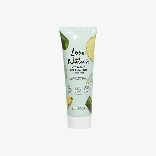 Oriflame Love Nature Hydrating Gel Cleanser with Organic Aloe Vera Pineapple 125ml