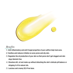 CoNatural Saffron Face Wash for calms & brighten skin 150 ML