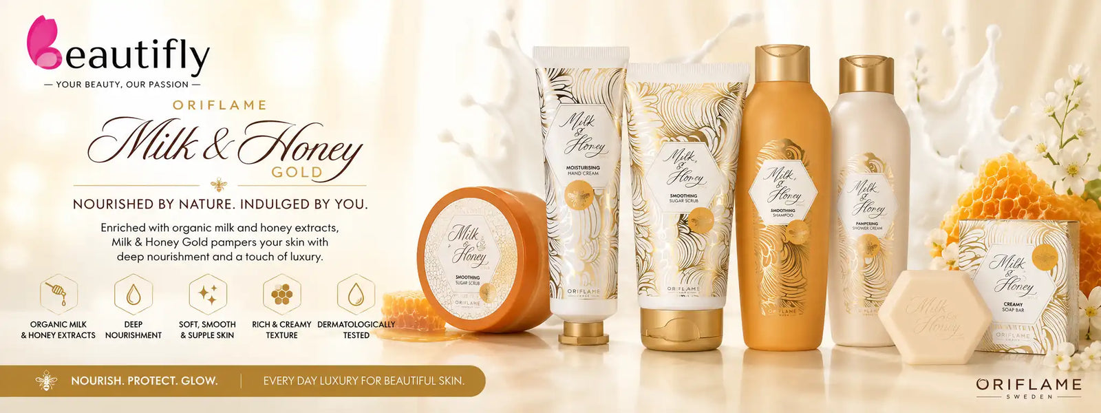 Oriflame Milk and Honey Gold products