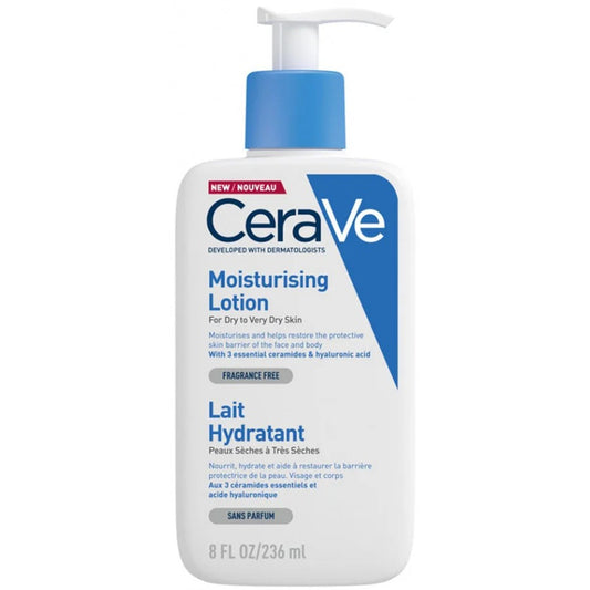CeraVe Fragrance Free Moisturising Lotion, Dry To Very Dry Skin, 236ml