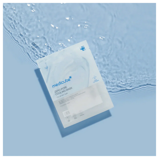 MediCube zero pore cooling mask packaging on water