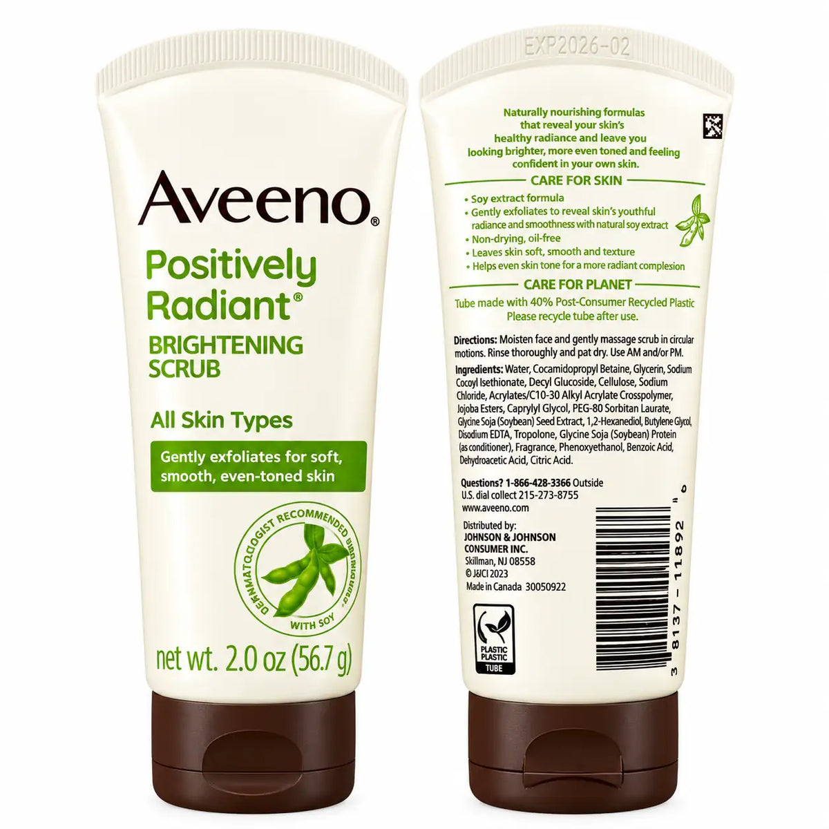 Aveeno Positively Radiant Brightening Scrub 56.7g