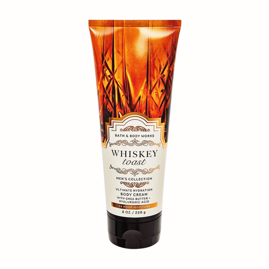 Tube of Bath & Body Works Whiskey Toast body wash on a white background