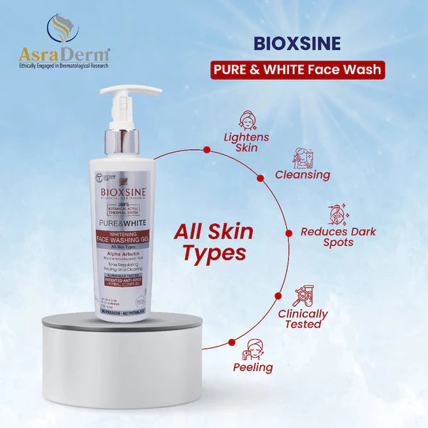 Bioxsine Pure & White Whitening Face Wash Gel 200ml