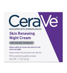CeraVe Skin Renewing Night Cream Hyaluronic Acid & Peptides Fragrance Free