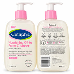 Cetaphil Nourishing Oil to Foam Cleanser 237ml – Normal to Dry Skin