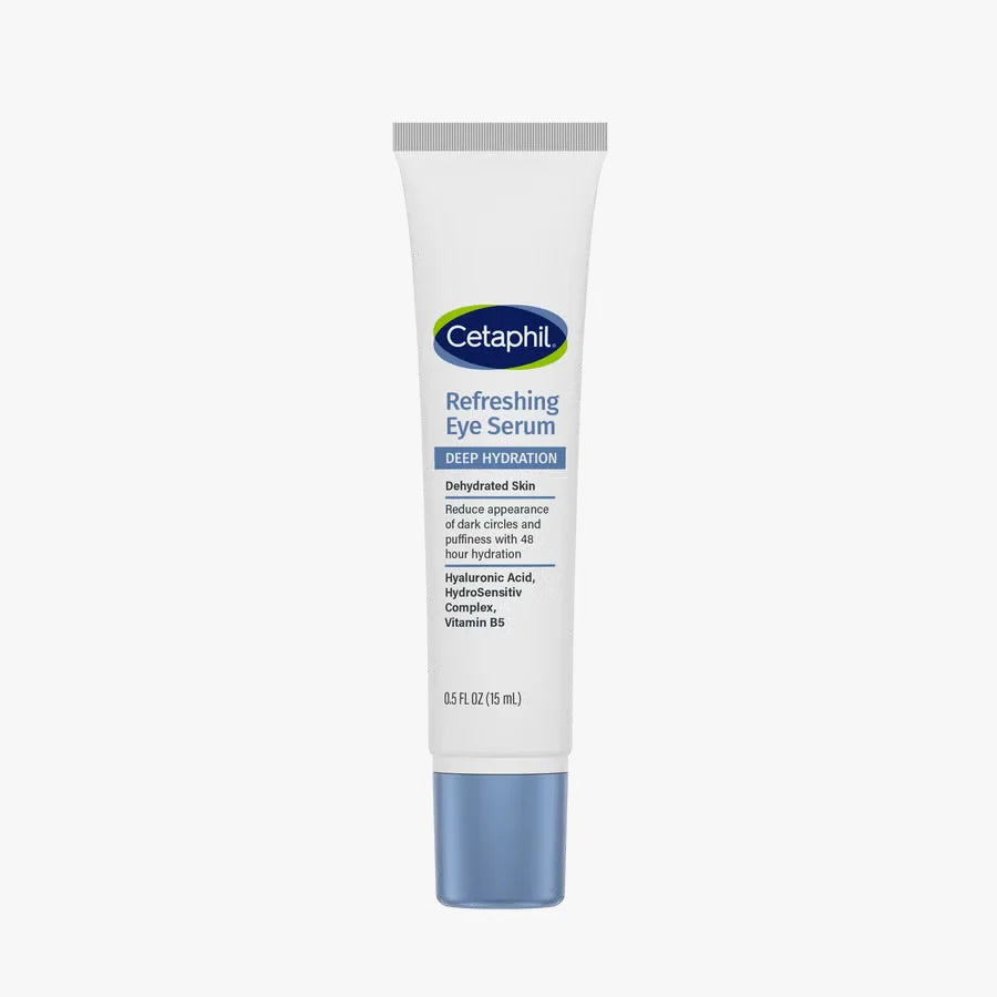 Cetaphil Refreshing Eye Serum tube on a white background