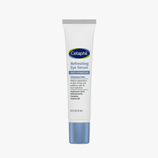 Cetaphil Refreshing Eye Serum tube on a white background