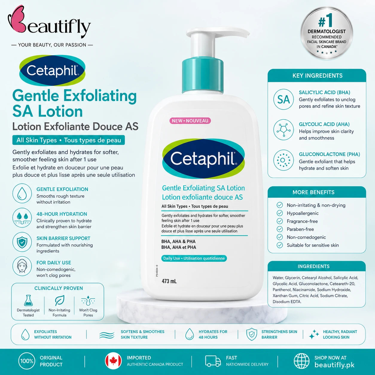 Cetaphil Gentle Exfoliating SA Lotion 473 ml