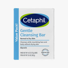 Cetaphil Gentle Cleansing Bar packaging on a white background
